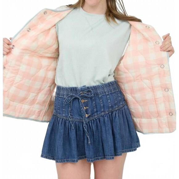 NEW BLU PEPPER cora jacket in cream/mint - Picture 3 of 4